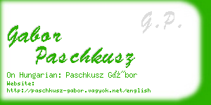 gabor paschkusz business card